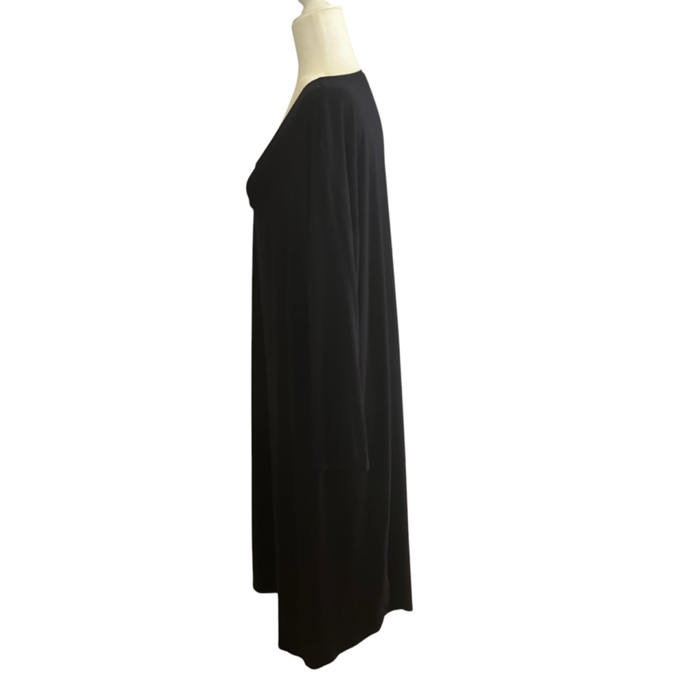 Eileen Fisher Woman sz 2X Jewel Neck jersey dress blue comfy stretch casual soft - Picture 5 of 14